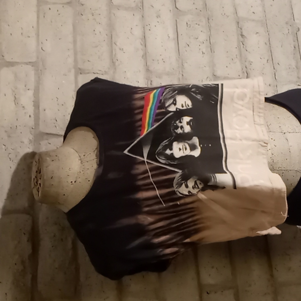 Pink Floyd cropped sleeveless med t shirt 2